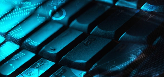 keyboard-with-glowing-charts